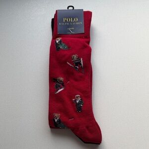 Polo RALPH LAUREN NWT Men’s Socks 2 Pair Martini Bear Ski Snowboard Tree Skiing